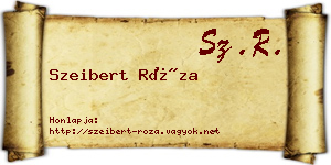 Szeibert Róza névjegykártya